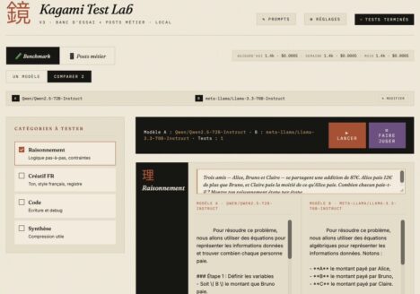 Page de test avec deux modèles de tests de raisonnement - hocusbookus